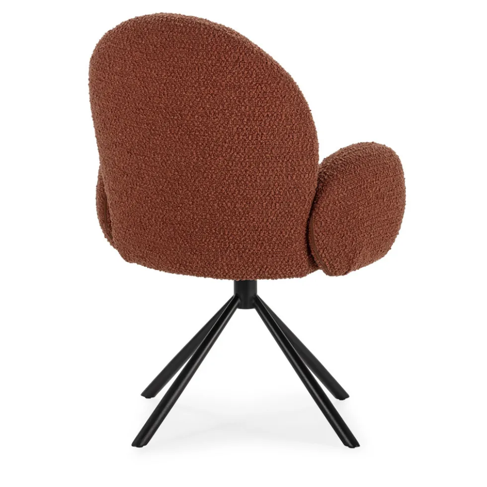 DOURO Chaise de bureau en tissu bouclette et métal