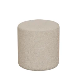 EJBY Pouf rond en tissu bouclette ø34cm