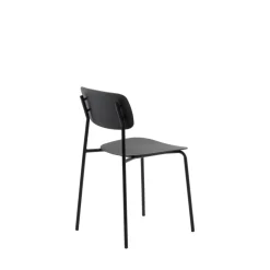 ELIN Lot de 4 chaises en plastique et métal