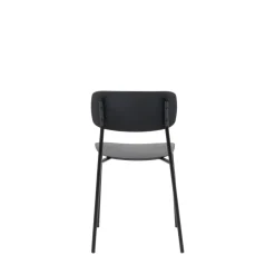 ELIN Lot de 4 chaises en plastique et métal