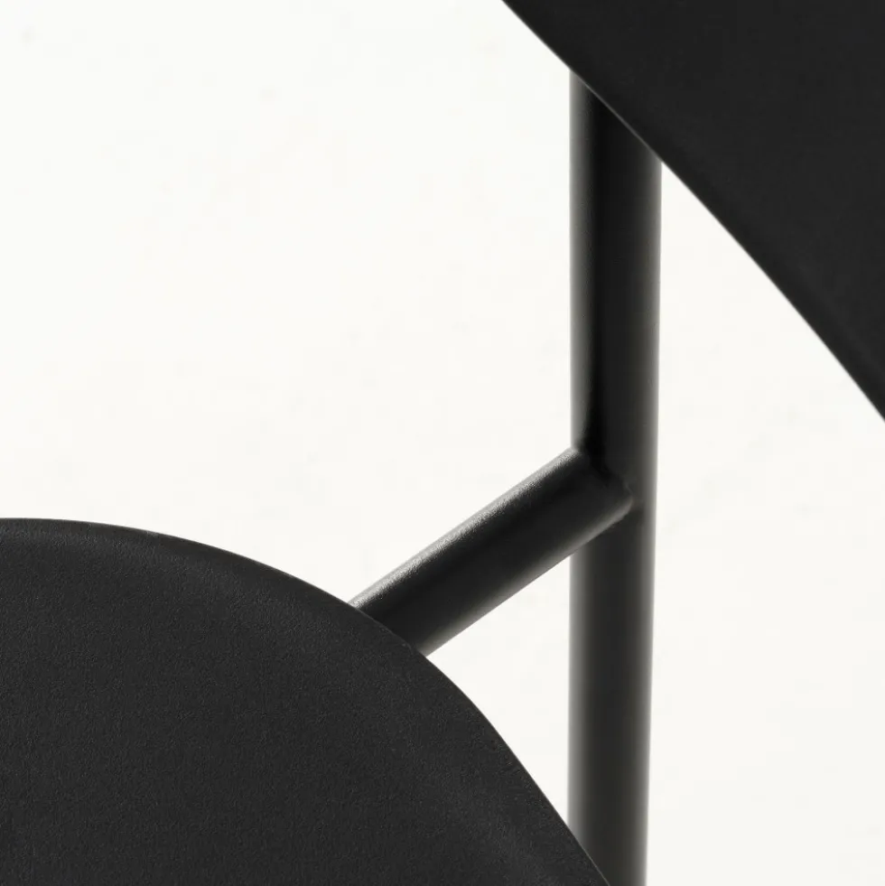 ELIN Lot de 4 chaises en plastique et métal