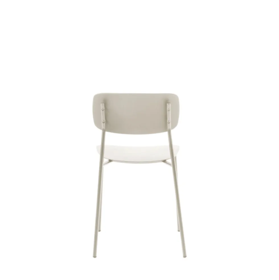 ELIN Lot de 4 chaises en plastique et métal