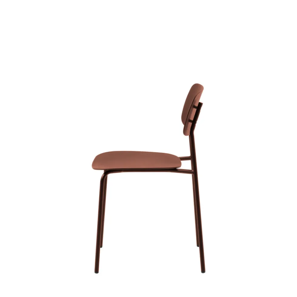 ELIN Lot de 4 chaises en plastique et métal