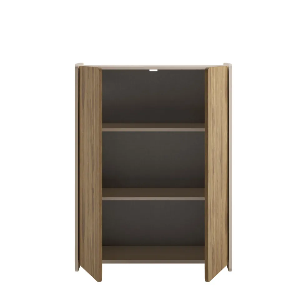 ENARA Buffet haut 2 portes en bois H125cm