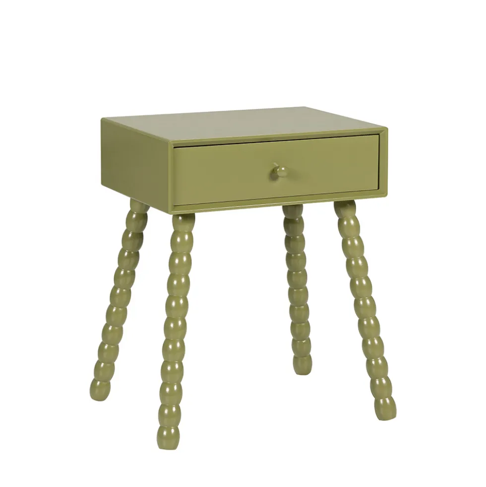 ENKO Table de chevet 1 tiroir en bois
