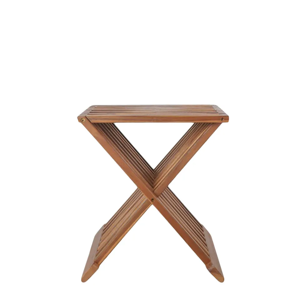 ERTO Tabouret en teck H45cm