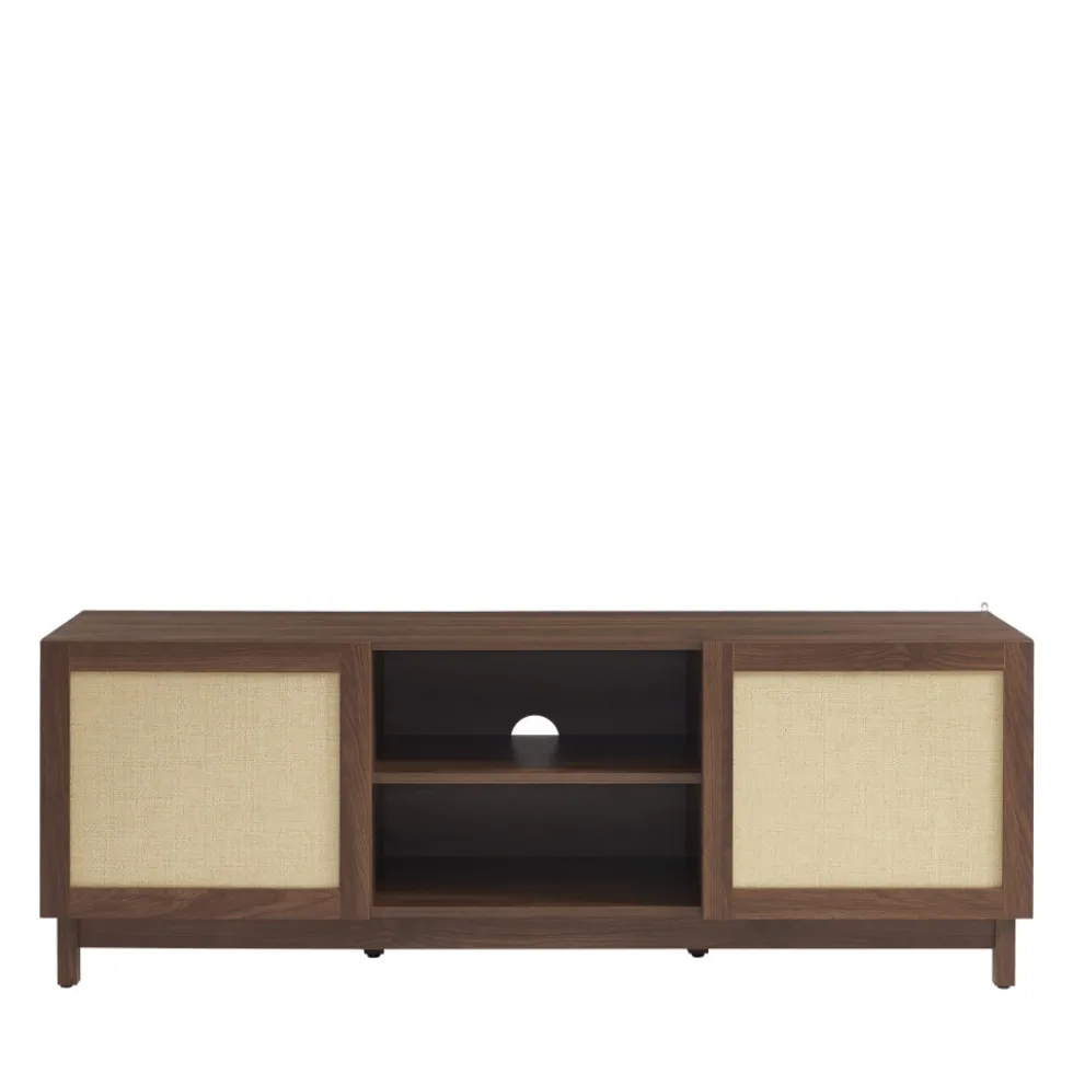 ESTELA Meuble TV 2 portes en bois L150cm