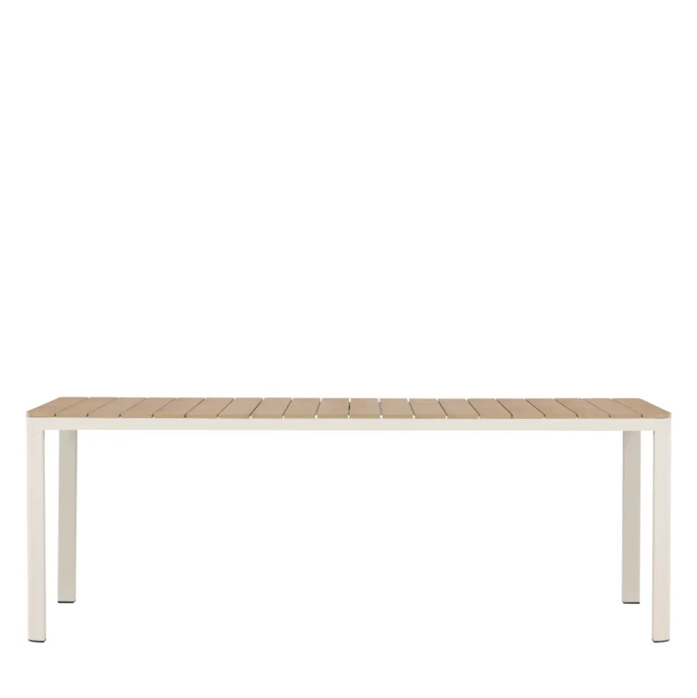 ETNA Table à manger de jardin 8 personnes en aluminium