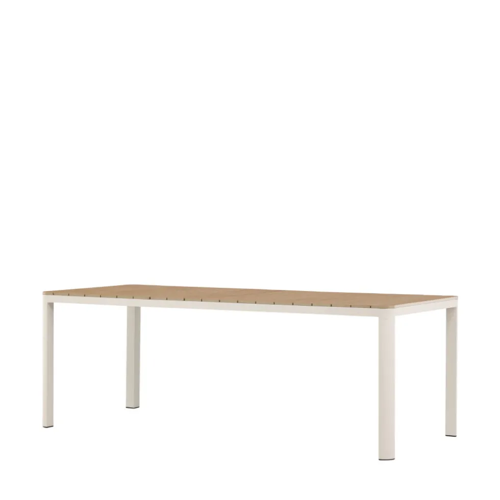 ETNA Table à manger de jardin 8 personnes en aluminium