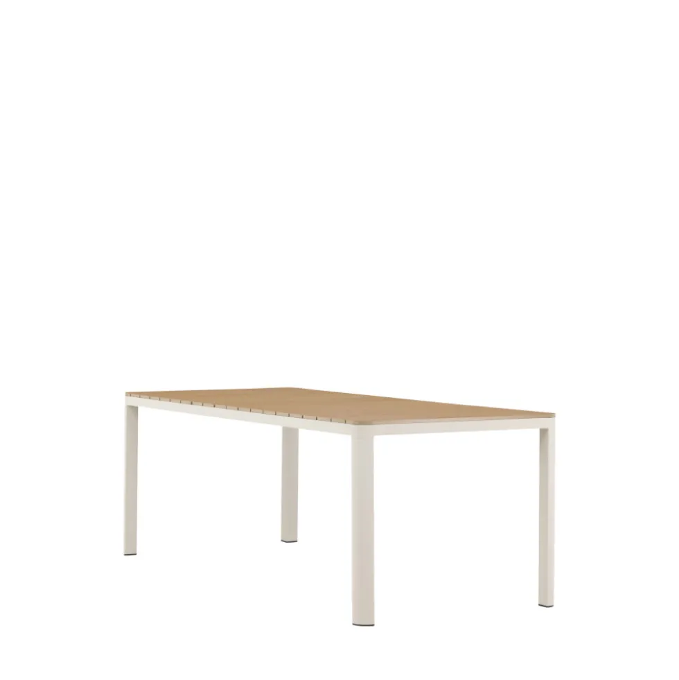ETNA Table à manger de jardin 8 personnes en aluminium