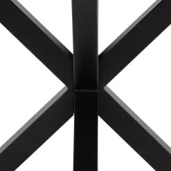 EURAME Table à manger 4 places ronde en céramique et métal