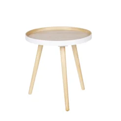 FALSE Table basse ronde trépied