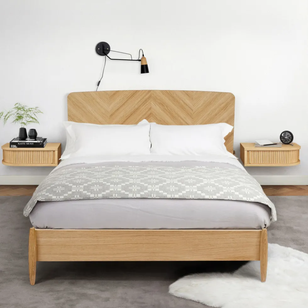FARSTA TAMBOUR Table de chevet murale en bois