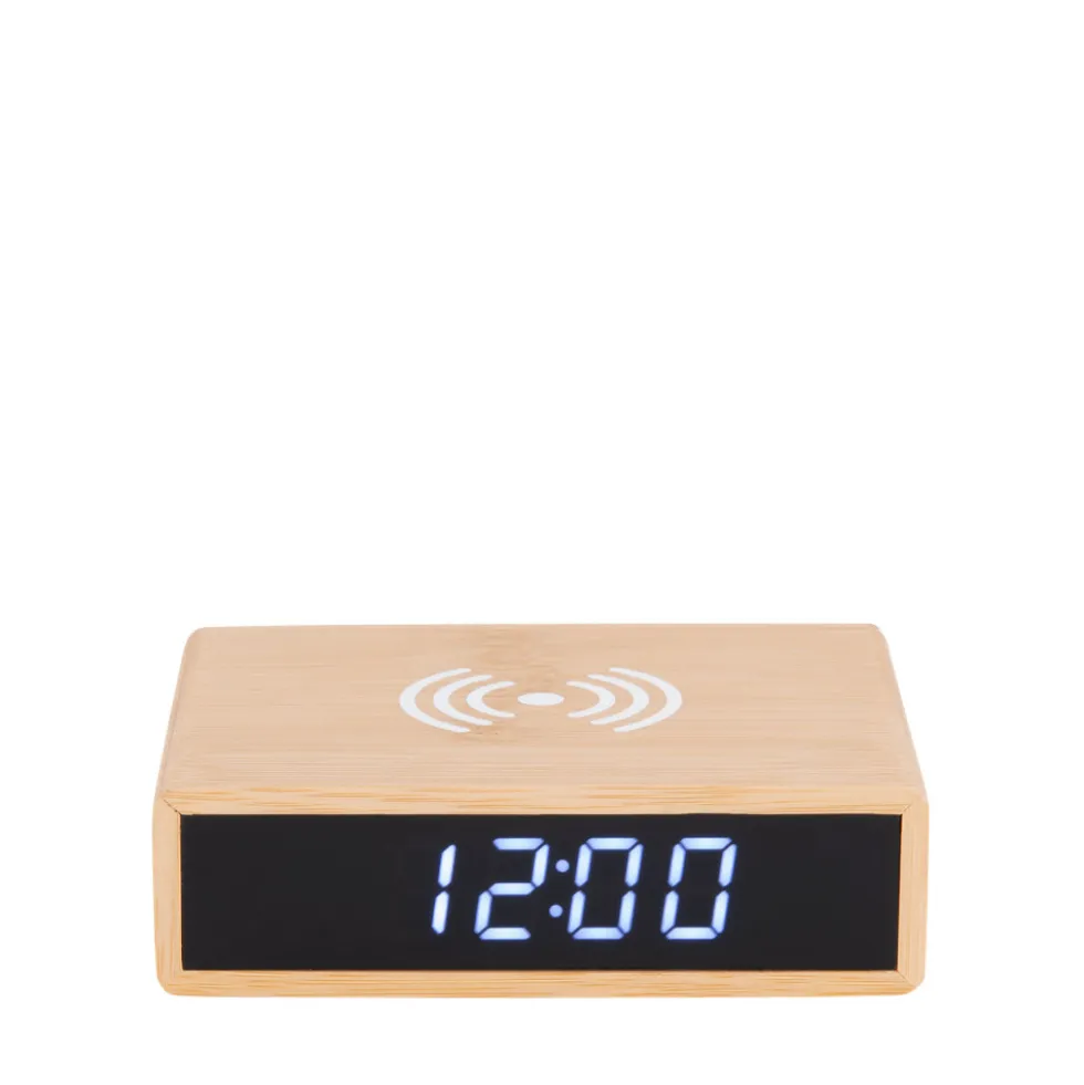 FAT Réveil en bois avec chargeur téléphone