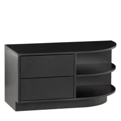 FINCA Meuble TV 2 tiroirs en bois L78cm