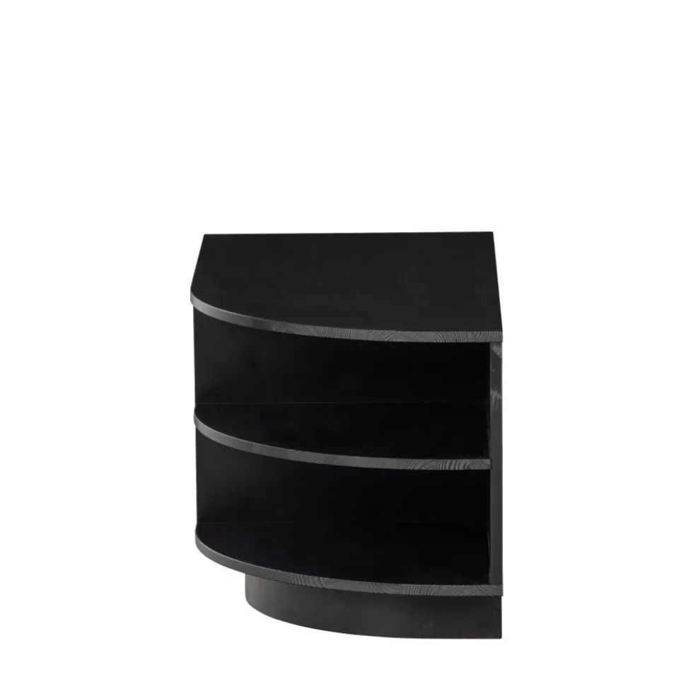 FINCA Meuble TV 2 tiroirs en bois L78cm