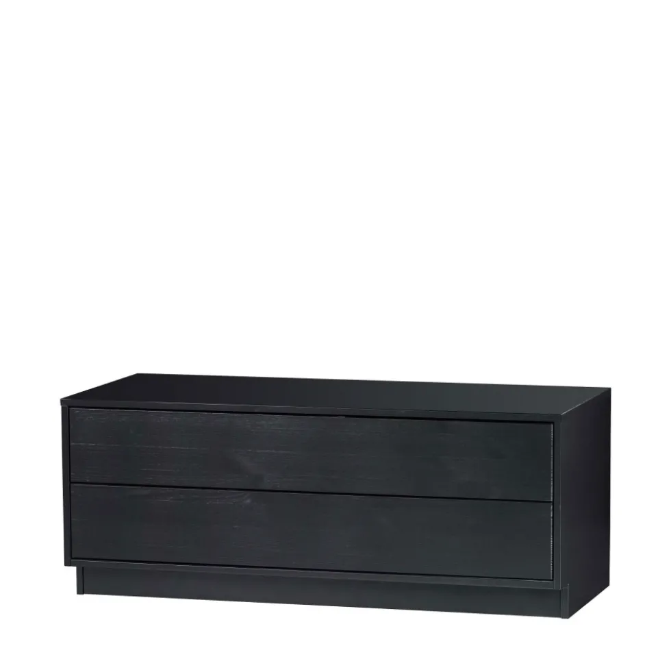 FINCA Meuble TV en bois massif de pin L100cm