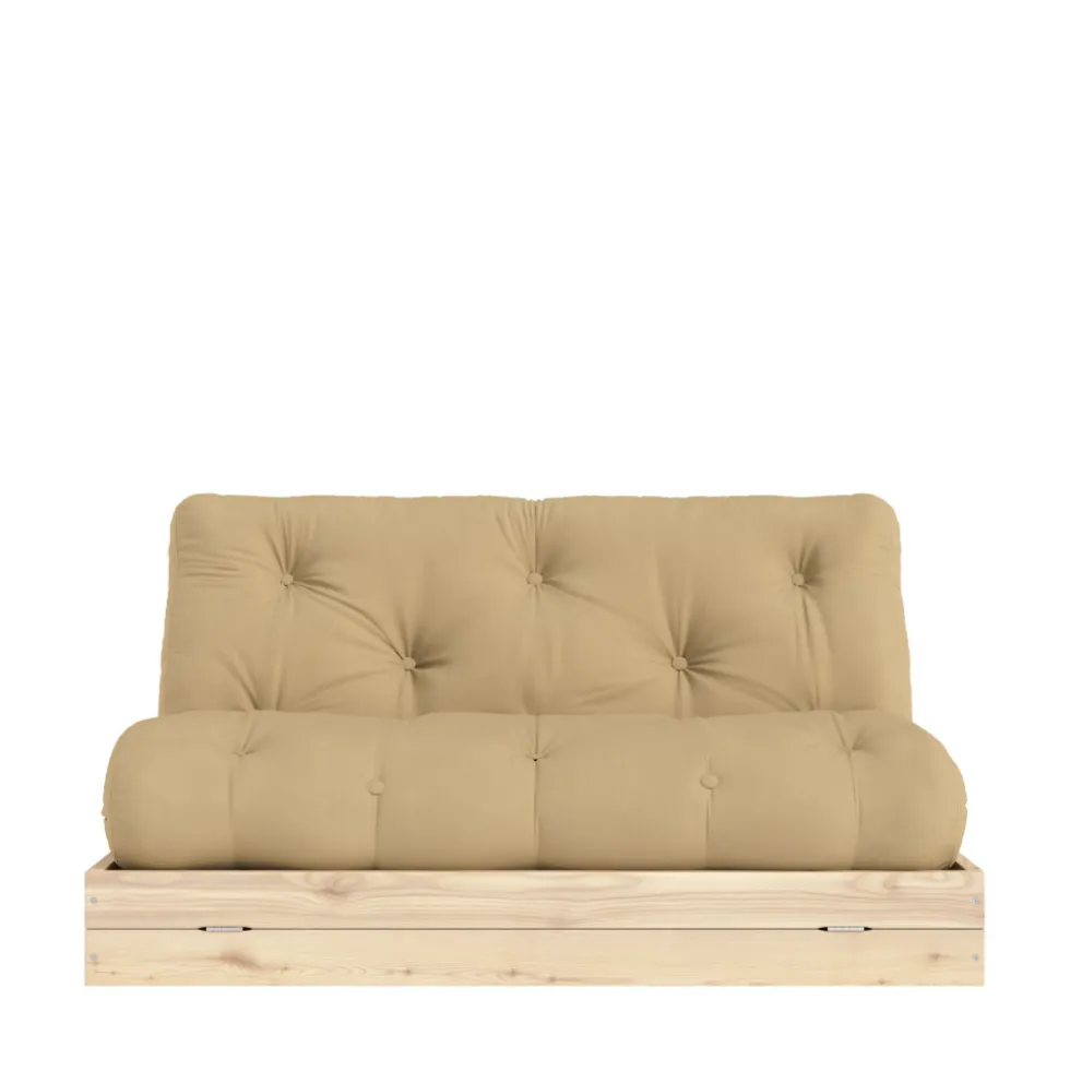 FLIP Canapé convertible 2,5 places en tissu et bois