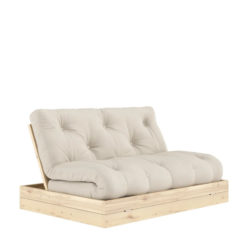 FLIP Canapé convertible 2,5 places en tissu et bois