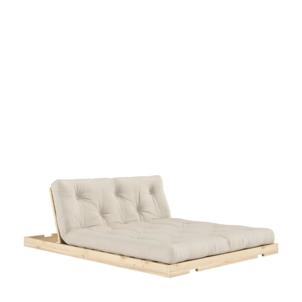 FLIP Canapé convertible 2,5 places en tissu et bois