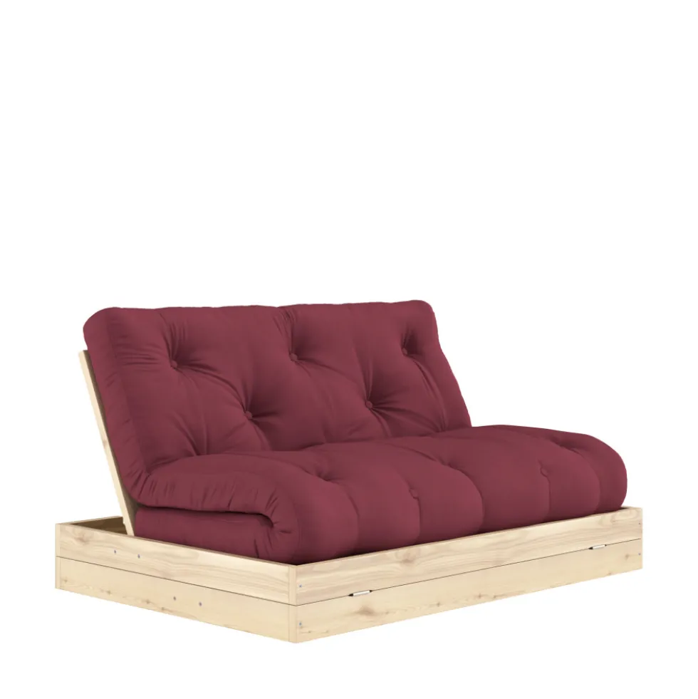FLIP Canapé convertible 2,5 places en tissu et bois