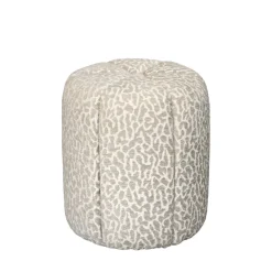 FLOWER Pouf en tissu imprimé animal ø38cm
