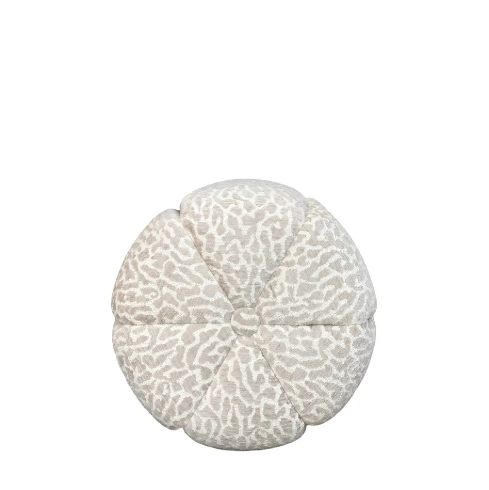 FLOWER Pouf en tissu imprimé animal ø38cm
