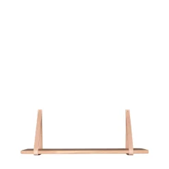 FORNO Etagère murale en bois et cuir 80x20 cm