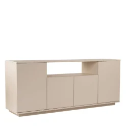 FRITZ Buffet 4 portes effet travertin L180cm