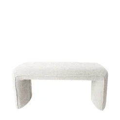 FULL Banc rembourré en tissu bouclette L100cm