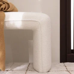 FULL Banc rembourré en tissu bouclette L100cm