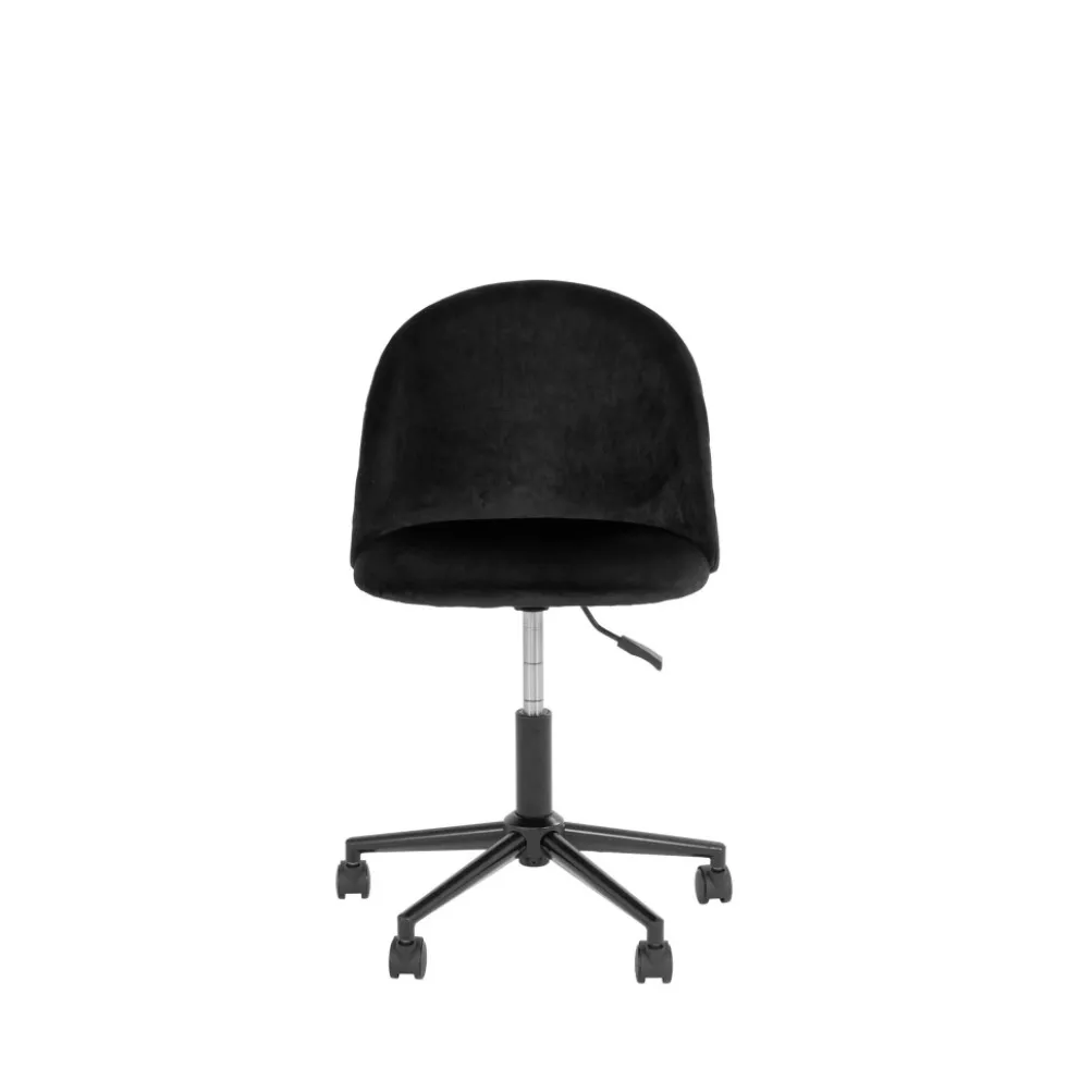GENEVE Chaise de bureau à roulettes en velours