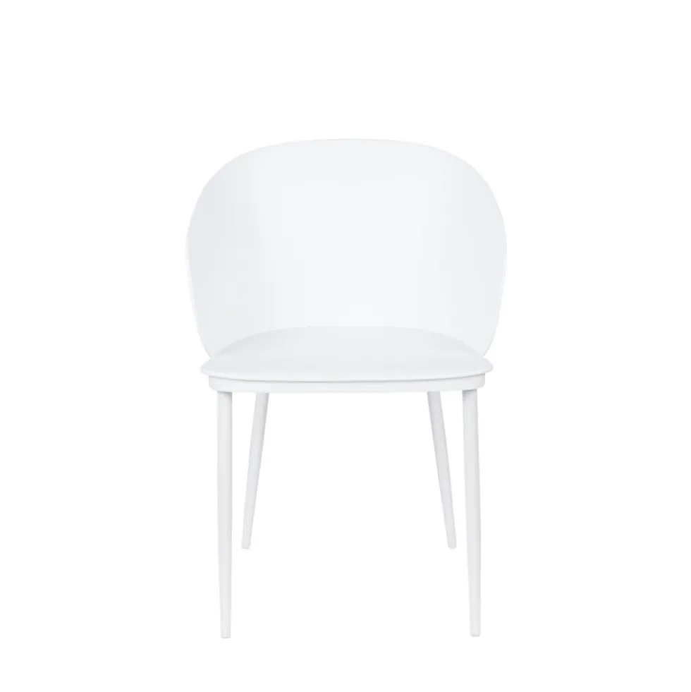 GIGI Lot de 2 chaises en résine et métal