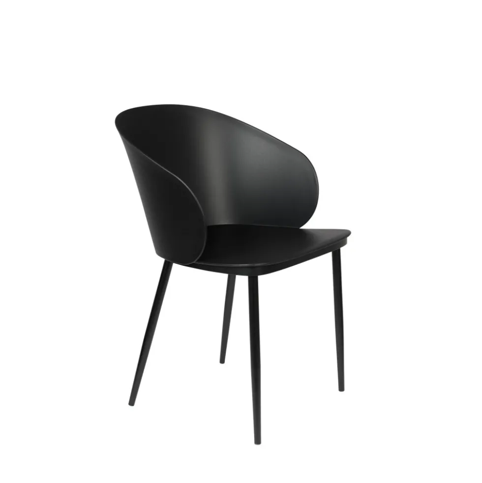 GIGI Lot de 2 chaises en résine et métal