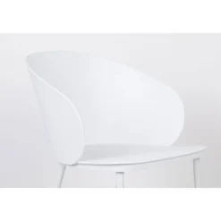 GIGI Lot de 2 chaises en résine et métal