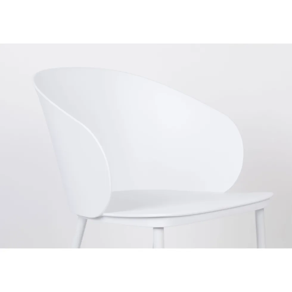 GIGI Lot de 2 chaises en résine et métal