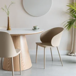 GIGI Lot de 2 chaises en résine et métal