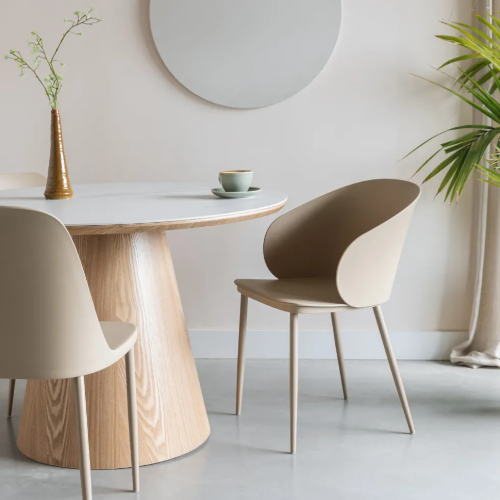 GIGI Lot de 2 chaises en résine et métal