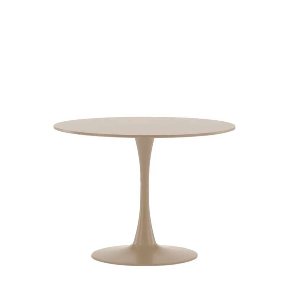 GLADE Table à manger ronde 4 personnes en bois et métal ø100cm