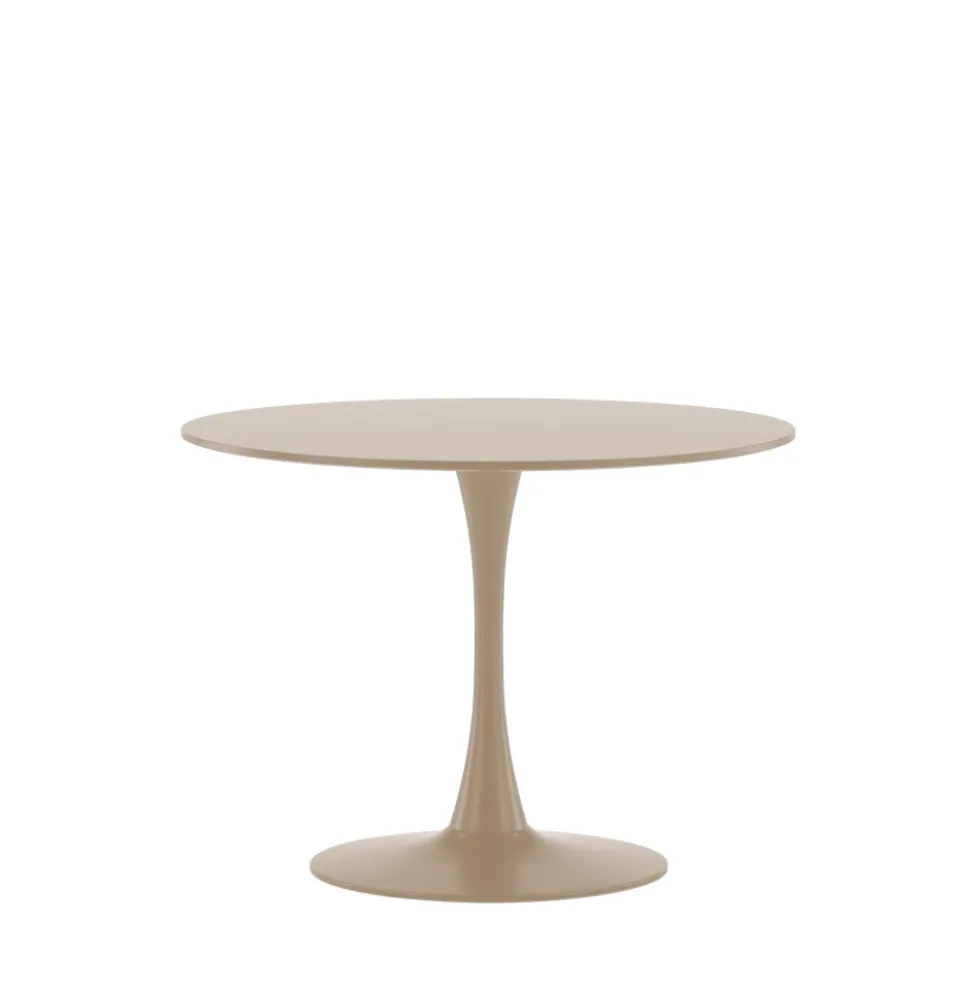 GLADE Table à manger ronde 4 personnes en bois et métal ø100cm