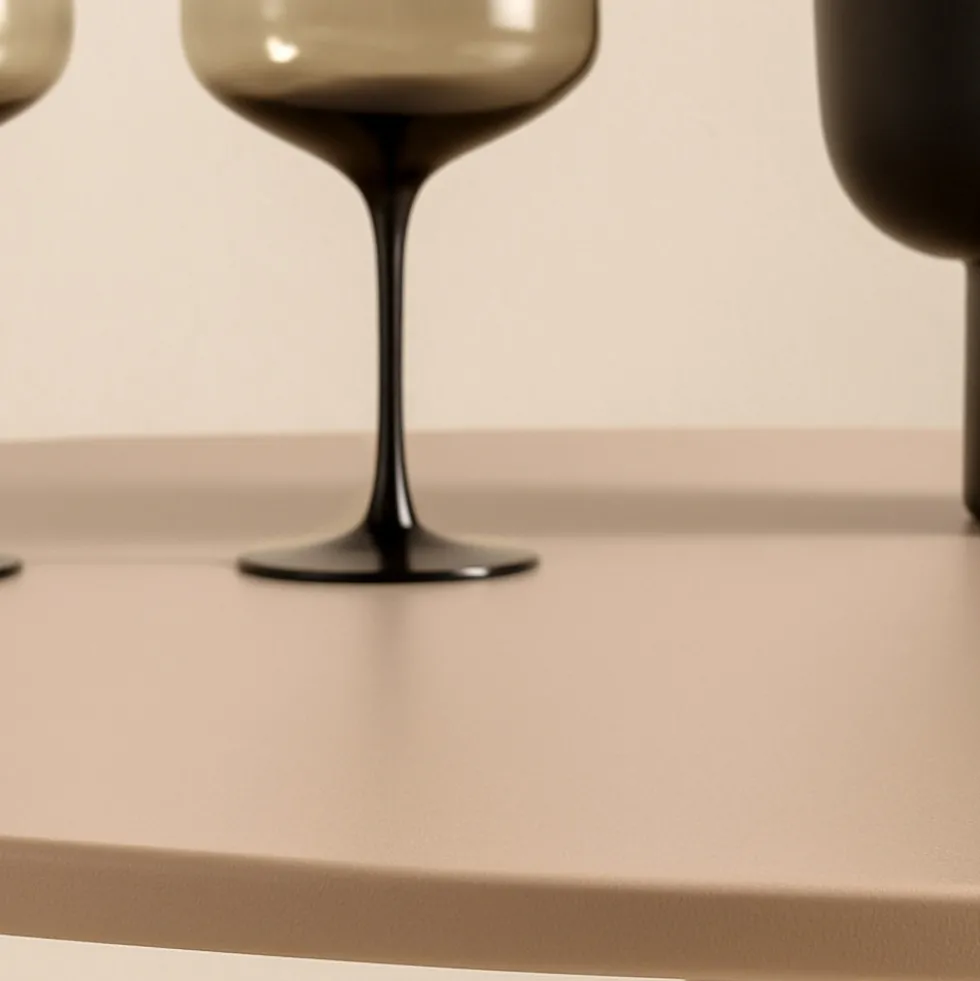 GLADE Table à manger ronde 4 personnes en bois et métal ø100cm