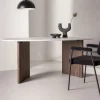 GRONVIK Table à manger 8 personnes organique effet marbre