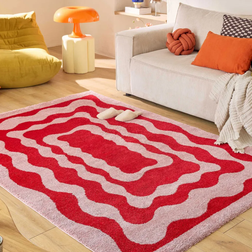 GROOVE Tapis vintage à motif festonné