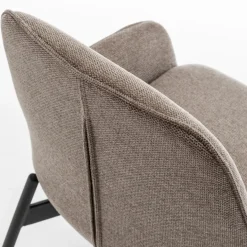 HAAS Lot de 2 fauteuils de table en tissu et métal