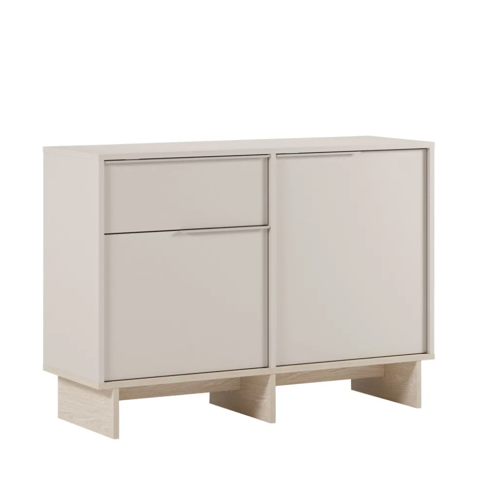 HARRIET Buffet 2 portes 1 tiroir en bois et métal L120cm