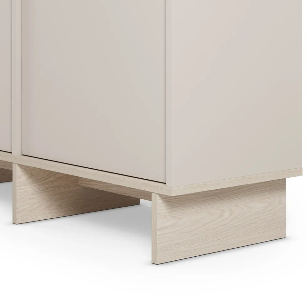 HARRIET Buffet 2 portes 1 tiroir en bois et métal L120cm