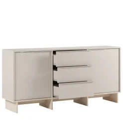HARRIET Buffet 2 portes 3 tiroirs en bois et métal L176cm