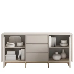 HARRIET Buffet 2 portes 3 tiroirs en bois et métal L176cm