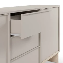 HARRIET Buffet 2 portes 3 tiroirs en bois et métal L176cm
