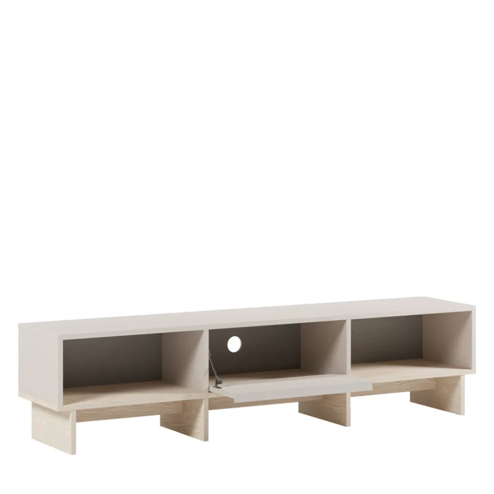 HARRIET Meuble TV 1 porte en bois et métal L170cm